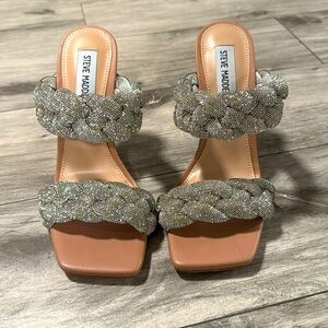 Steve Madden Jeweled Open toe Heels
